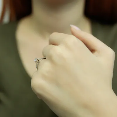 Produktbild von 0,34 Carat Diamant Solitär Ring Antragsring 14 Karat Weißgold