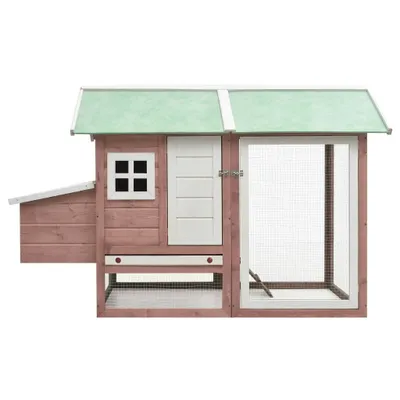 Immagine prodotto di vidaXL Gabbia per polli moka 170x81x110 cm in legno massiccio di pino e abete