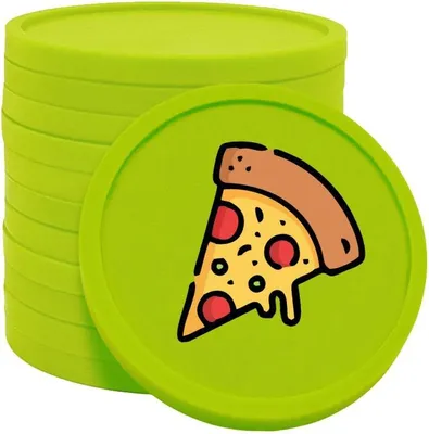 Obrázek produktu pro CombiCraft žetony na pizzu limetkově zelené - Ø29mm - 100 kusů
