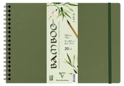 Produktbild von Clairefontaine 2x Skizzenbuch 20 Bl Bambuspapier, A4, 250g 975930C