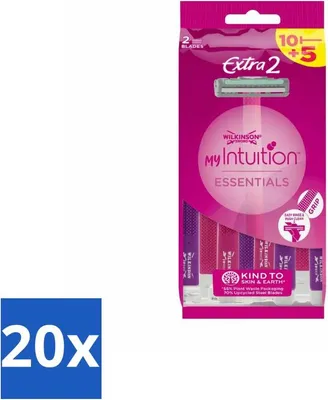 Produktbild von Wilkinson – Einwegrasierer – Extra 2 Beauty – Extra Komfort – 15 Klingen - Vorteilspack - 20 Stücke
