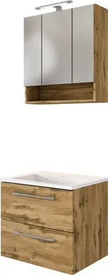 Produktbild von Held Möbel Waschtisch-Set Livorno 60 cm Wotaneiche/Wotaneiche