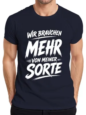 Immagine prodotto di Abbiamo bisogno di più di questa maglietta da uomo, con scritta divertente, sarcastica, colore blu navy, taglia M