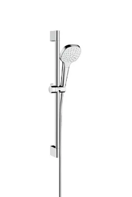 Immagine prodotto di hansgrohe Croma Select E 1 douche à jet avec barre de douche 65 cm, blanc/chrome, 26584400, 26584400
