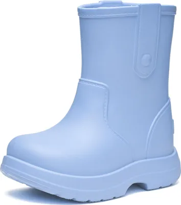Produktbild von Ladeheid x Camminare Gummistiefel Kinder aus leichtem EVA wasserdicht rutschfest und angenehm flexibel mit schlichtem robustem Design für komfortable Alltagswege LA-CA-18 (HellBlau, 32/33 EU).