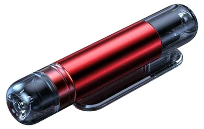 Immagine prodotto di INF Strumento di Emergenza Rompi-Vetro per Auto (2 pezzi) - Lega di Alluminio con Taglia-Cinture, Compatto 8.1cm x 2cm Rosso