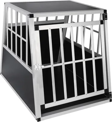 Immagine prodotto di Box per il trasporto di cani - Nero - Per l'auto e la casa - Design robusto - Box pieghevole per il trasporto di animali domestici