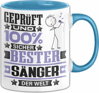 Produktbild von Sänger Geschenk Lustiger Spruch für Sänger Geschenkidee Bester Sänger Der Welt (Blau)