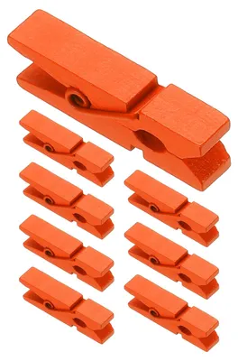 Produktbild von Mini-Wäscheklammern aus Holz, 3,5 cm - 50 Stück in Orange