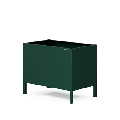 Immagine prodotto di Vaso da fiori in metallo, moderno, rettangolare, per interni ed esterni, ideale per soggiorno, balcone o giardino. Modello DAISY, dimensioni 500 x 400 x 300 mm