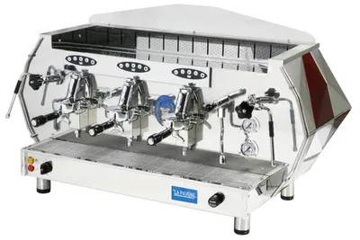 Produktbild von Siebträgermaschine La Pavoni Diamante Edelstahl-Rubinrot 3D-Metall E61-Brühgruppe