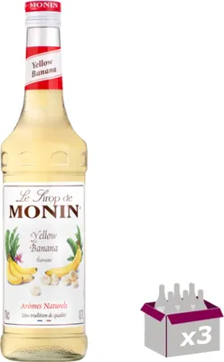 Image de Lot de 3 Sirop Monin - Banane jaune - 70cL