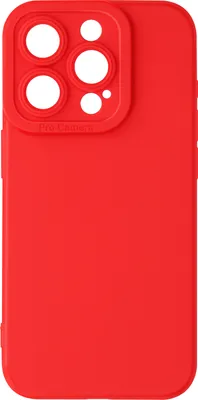 Image de Avizar, étui en silicone SoftGlow pour Apple iPhone 15 Pro, caméra protégée, rouge