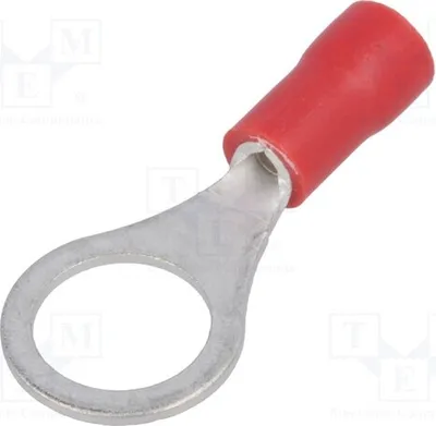 Image de 10 cosses à sertir : Anneau, section 0,5 ÷ 1 mm², connexion à sertir, diamètre : 8,4 mm, filetage M8, isolées, modèle ST-084/R, avec isolation