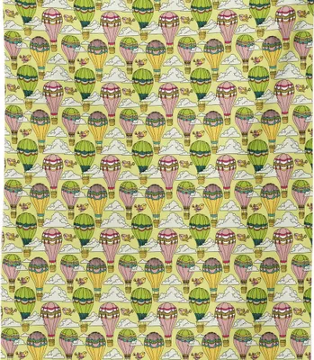 Obrázok produktu pre ABAKUHAUS Farebný obrus, kreslený štýl Farebná ilustrácia teplovzdušných balónov, vtákov a oblakov na oblohe, 140 x 170 cm, viacfarebný