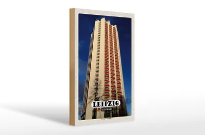 Produktbild von Holzschild Städte Leipzig Wintergartenhochhaus 20x30cm