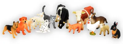 Produktbild von Bullyland Bauernhof Set 13 Tiere Hund Katze Kuh Huhn Ferkel Esel PVC-frei Kinderfiguren