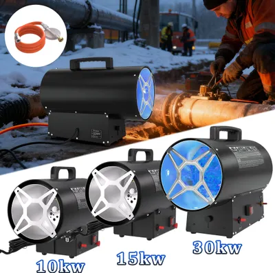 Produktbild von XINZI Gasheizgebläse 15kW, Gas Heizgerät für Werkstätten, Industrieanlagen & Maschinenwartung, mit Druckregler & Überhitzungsschutz