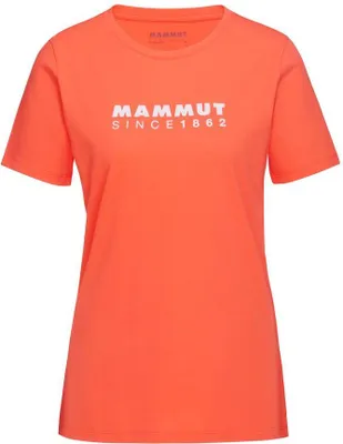 Rotes T-Shirt für Damen mit dem Aufdruck "MAMMUT SINCE 1862" von der Marke Mammut.