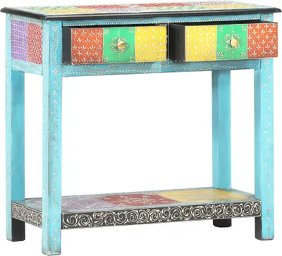 Zdjęcie produktu dla vidaXL Konsola ręcznie malowana 80×35×75 cm z litego drewna mango