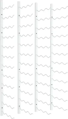 Produktbild von vidaXL Wand-Weinregal für 36 Flaschen 2 Stk. Weiß Eisen