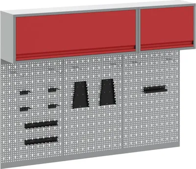 Image de vidaXL Ensemble d'armoires à outils 5 pièces Rouge Acier thermolaqué