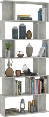 Produktbild von "Winterschlussverkauf "Bücherregal/Raumteiler - CLORIS - Standregal - Robust und langlebig - Betongrau 80x24x192 cm Holzwerkstoff - NeuMöbel4446519