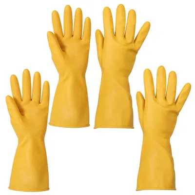 Haushaltshandschuhe 2 Paar Gummihandschuhe Gelb L