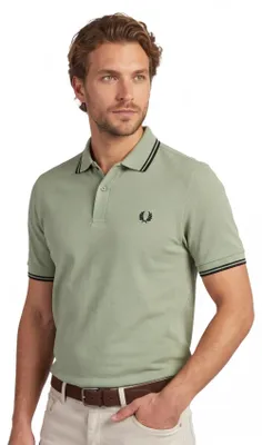 Produktbild von Fred Perry Polo grün 2-Knopf Kurzarm