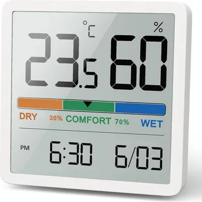 Zdjęcie produktu dla DiverseGoods Cyfrowy termohigrometr – precyzyjny miernik temperatury i wilgotności powietrza w pomieszczeniach