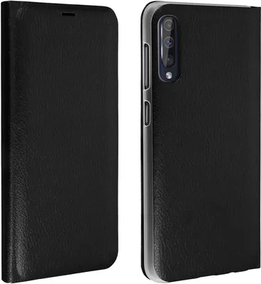 Image de Avizar, Flip Book Cover, étui à rabat en similicuir pour Samsung Galaxy A50, noir
