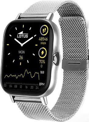 Produktbild von Lotus Power Herren Digital Smartwatch Uhr Mit Edelstahl Armband 50044/1, Silber
