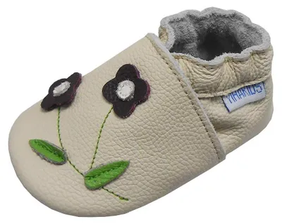 Productafbeelding van YIHAKIDS babyschoenen, voor meisjes en jongens, van zacht leer, geschikt voor baby's en kinderen, als binnenschoenen