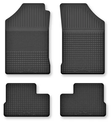 Image de Tapis de sol en caoutchouc pour Nissan Micra K11 1992-2003 (hayon) – 4 pièces, noirs, semi-universel, adapté