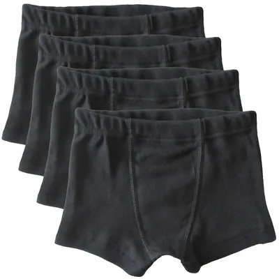 Produktbild von 2900 HERMKO 4er Pack Jungen Boxershorts aus Baumwolle, Farbe:schwarz, Größe:98