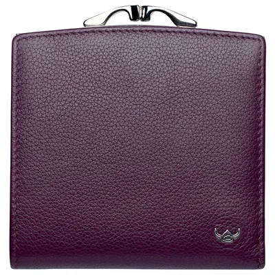 Image de Golden Head Cuir porte-monnaie Madrid RFID Protect French Coin Purse Wallet Amarone violet foncé