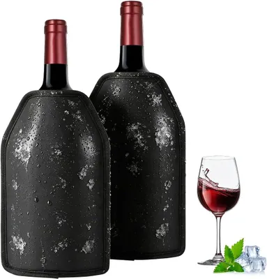 Imagen del producto de Juego de enfriadores para botellas, 2 unidades, con aislamiento de tres capas, ideales para llevar