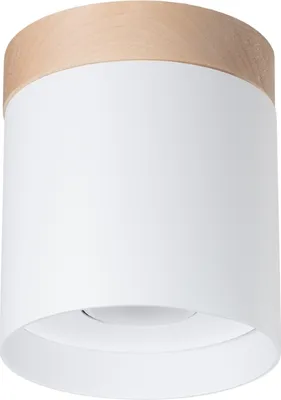 Produktbild von Plafond RIF Weiß 1xGU10 10W Holz/Aluminium 14x12x12cm Sollux Lighting