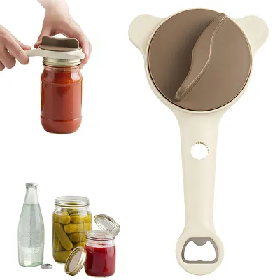 4-in-1 Dosen- und Flaschenöffner, verstellbar, Edelstahl, 1 Stück