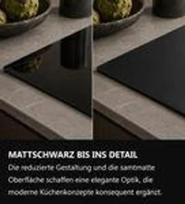 Produktbild von keenberk mattes Induktionskochfeld KI60I4G03M 4 Kochzonen 60cm Booster Touch-Slider Glaskeramik MattBlack