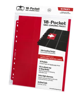Zdjęcie produktu dla Ultimate Guard 18-Pocket Pages Side-Loading Rot (10)
