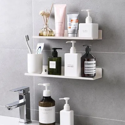 Produktbild von Famanu Wandregal Badezimmer - Wandregal für Küche, 2 Stück