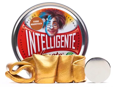 Produktbild von Intelligente Knete 131015 Ferromagnetisch - Gold inklusive Super-Magnet