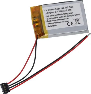 Zdjęcie produktu dla Akumulator pasujący do Garmin Edge 130, 130 Plus, Li-Polymer, 3,7 V, 220 mAh, 0,8 Wh