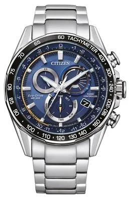 Produktbild von Citizen Uhr CB5914-89L Eco Drive Funk Perpetual Kalender 20 Bar ATM Edelstahl Sportuhr Herrenuhr Zifferblatt Blau 44mm