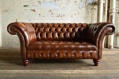 Produktbild von Chesterfield Ledersofa Couch Polster designer 2 Sitzer Textil Sofas Couchen Neu
