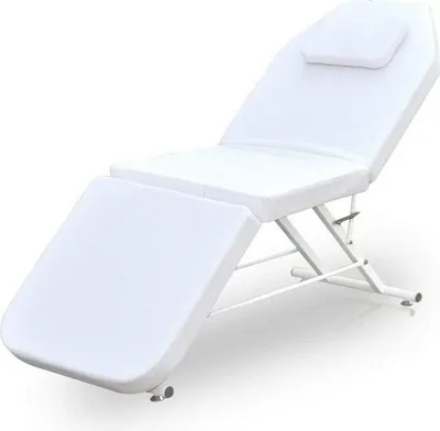 Image de 182cm Table de massage pliante Lit de beauté 3 sections Tables de beauté Lit de beauté blanc