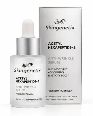 Produktbild von Skingenetix Acetyl Hexapeptid-8 Serum - Anti-Falten Gesichtsserum mit Hyaluronsäure und Niacinamid - 30 ml