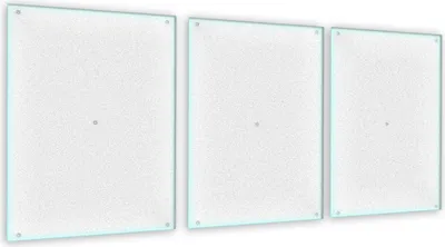 Produktbild von Herdabdeckplatte Glaskeramikkochfeld-Abdeckung 90x52 3-Teilig Milchglas Spritzschutz Deko