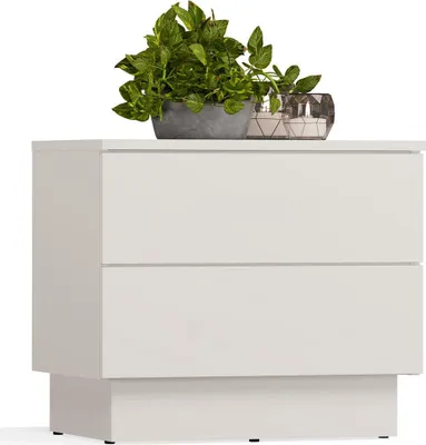 Obrázek produktu pro Noční stolek AMBER 2S se 2 zásuvkami – noční stolek TIP ON System | Barva: kašmír | Rozměry: 55 x 48 x 37 cm